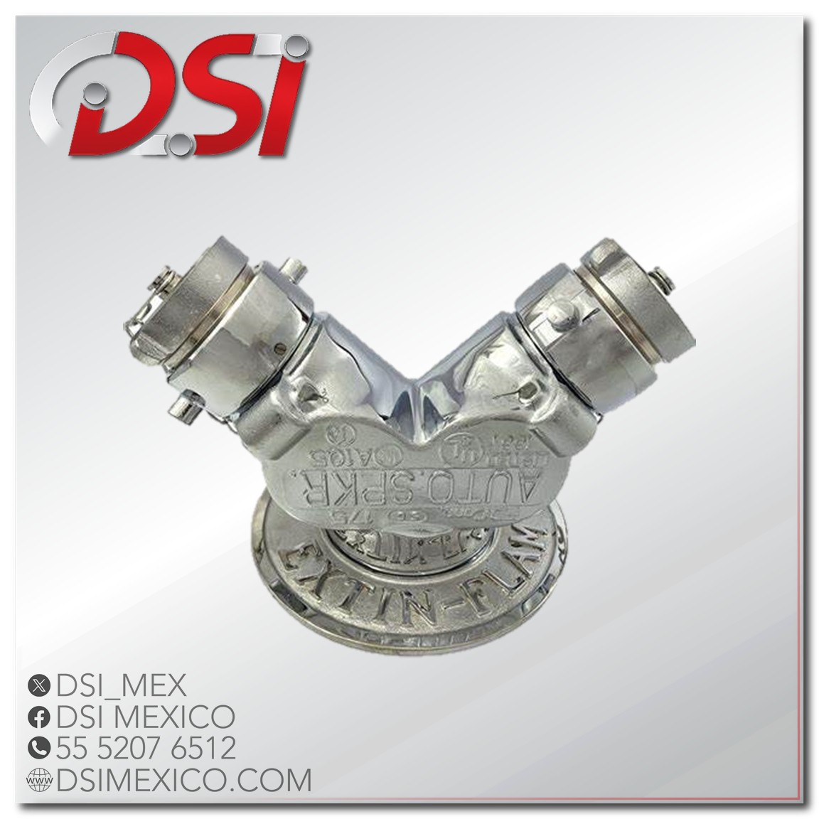 Toma Siamesa 4″ NPT x 2.5″ NST Bronce Cromado fabricación nacional