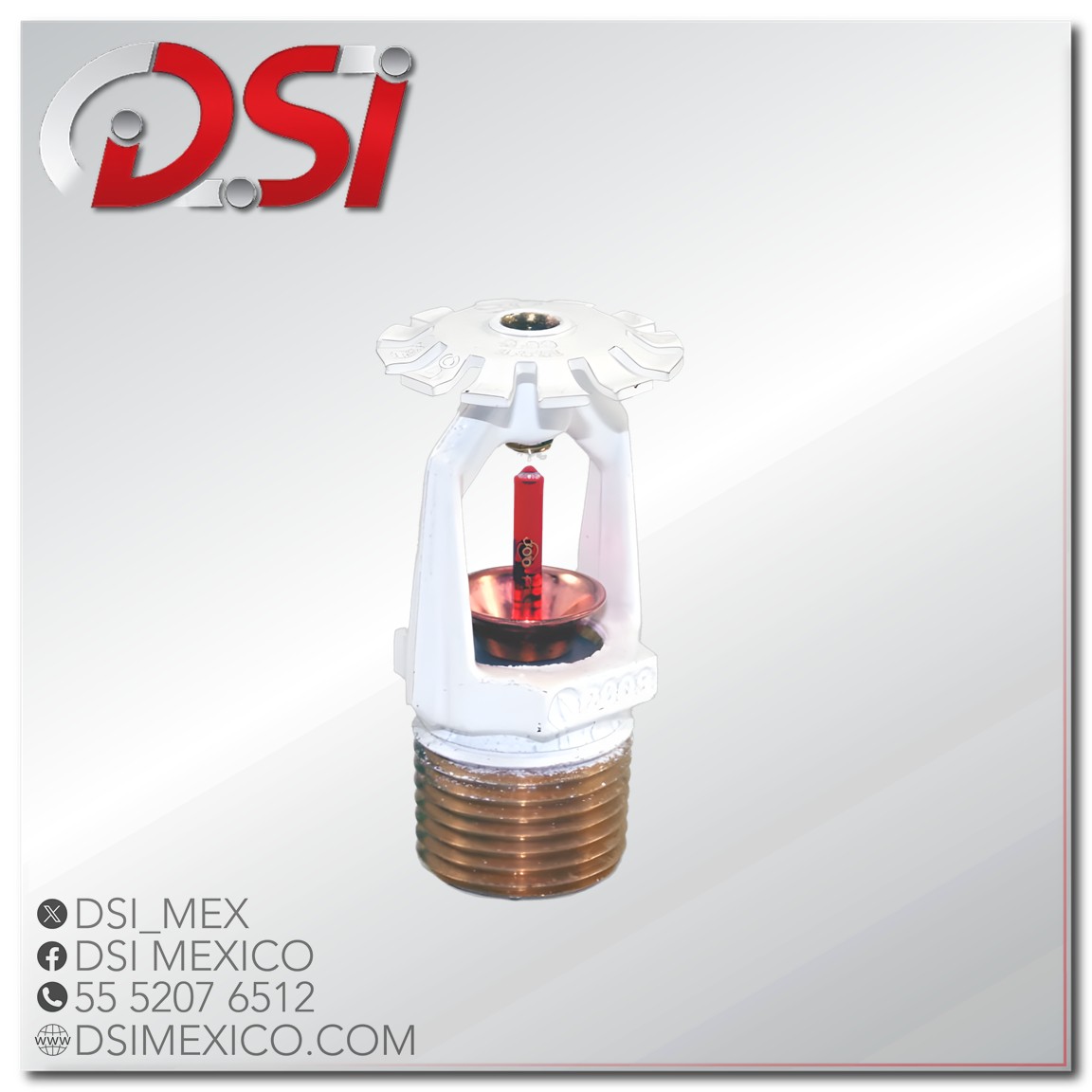 Rociador TY-B SSP Respuesta Estándar Blanco K=5.6 12 NPT 155°F68°C Marca Tyco