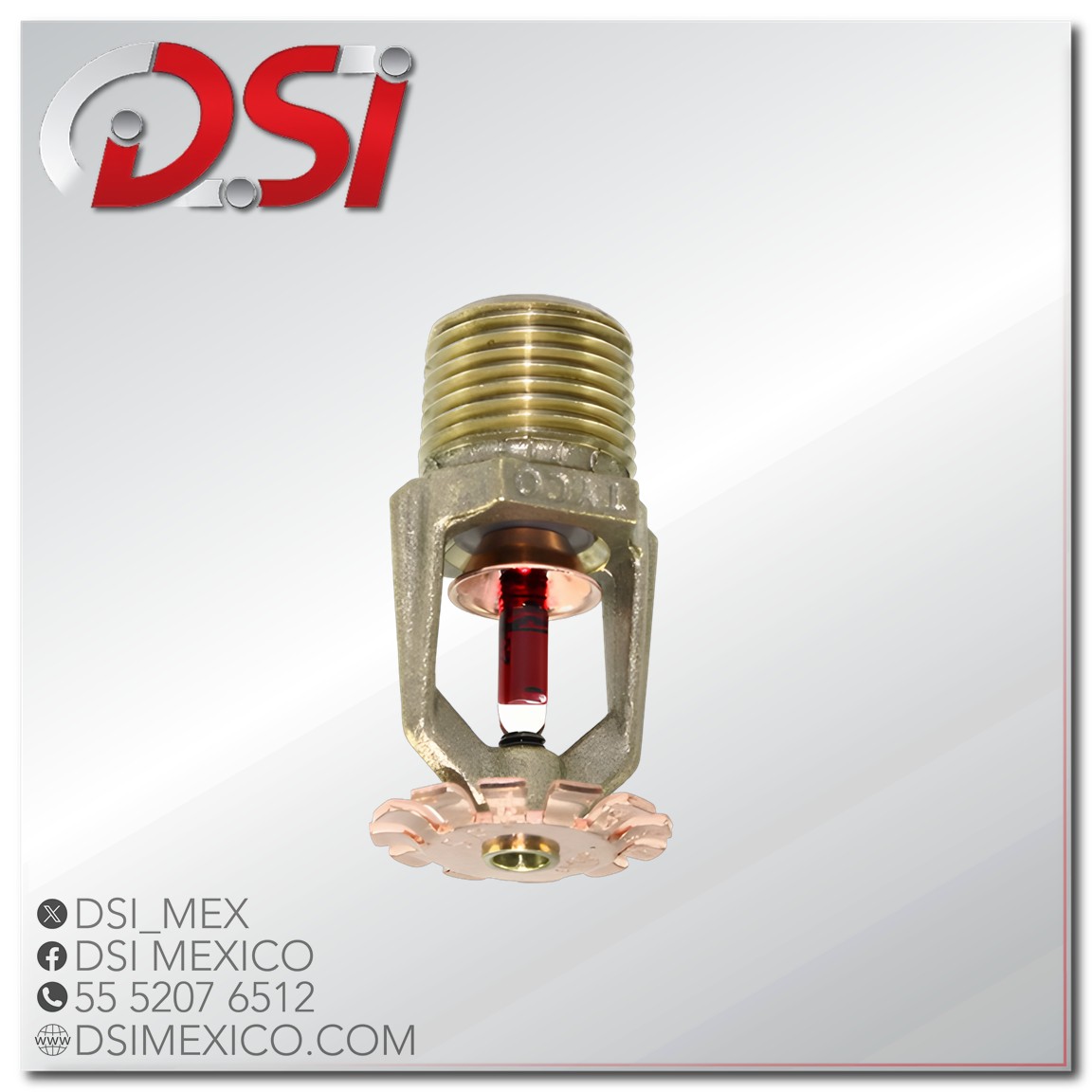 Rociador TY-B SSP Respuesta Estándar Bronce K=5.6 12 NPT 155°F68°C Marca Tyco