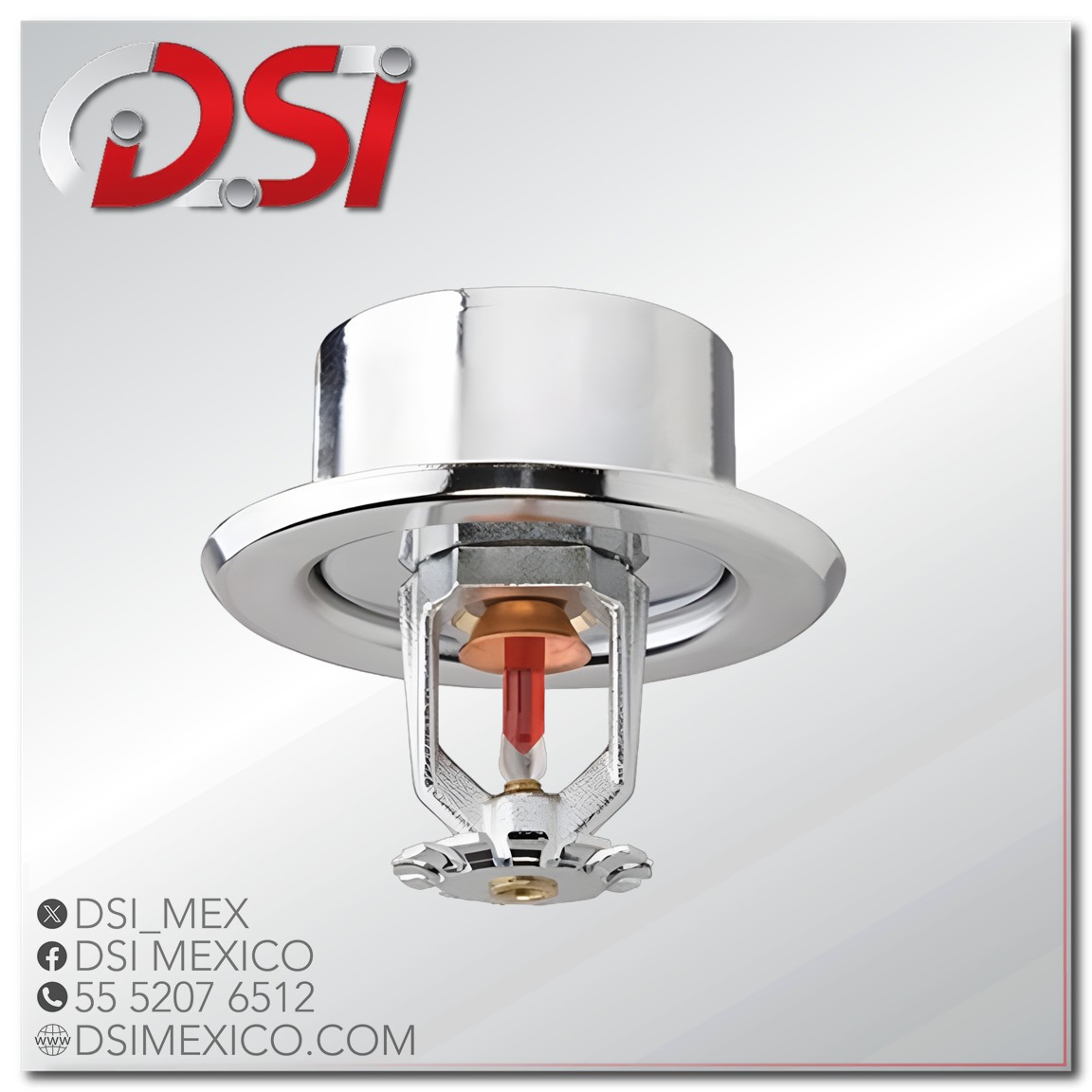 Rociador TY-B SSP Respuesta Estándar Cromado K=5.6 12 NPT 155°F68°C Marca Tyco