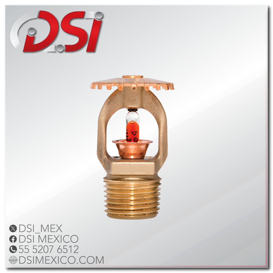 Rociador TY-B SSU Respuesta Estándar Bronce K=5.6 1/2 NPT 155°F/68°C Marca Tyco
