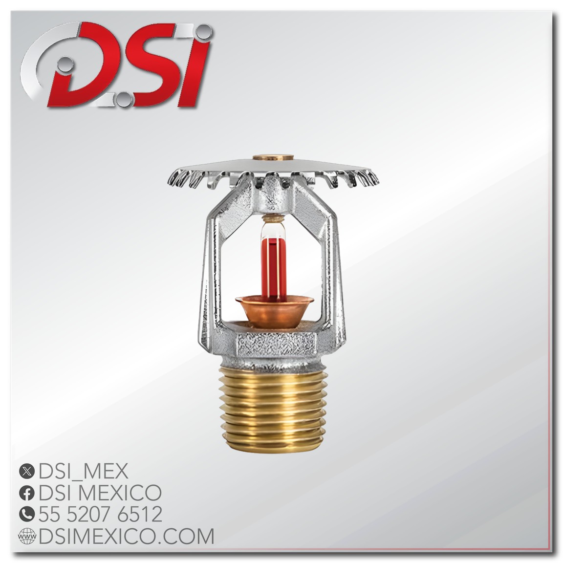 Rociador TY-B SSU Respuesta Estándar Cromado K=5.6 12 NPT 155°F68°C Marca Tyco