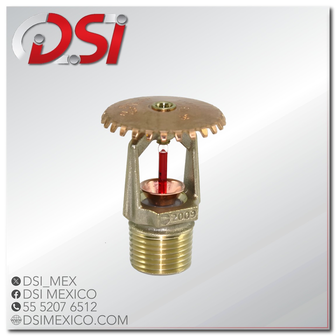 Rociador TY-FRB SSU Respuesta Rápida Bronce K=5.6 12 NPT 155°F68°C Marca Tyco