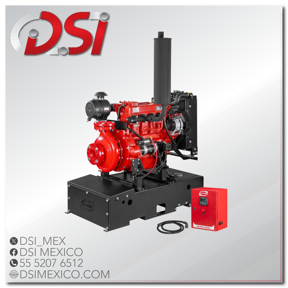 Motobomba contra incendio a diésel Evans