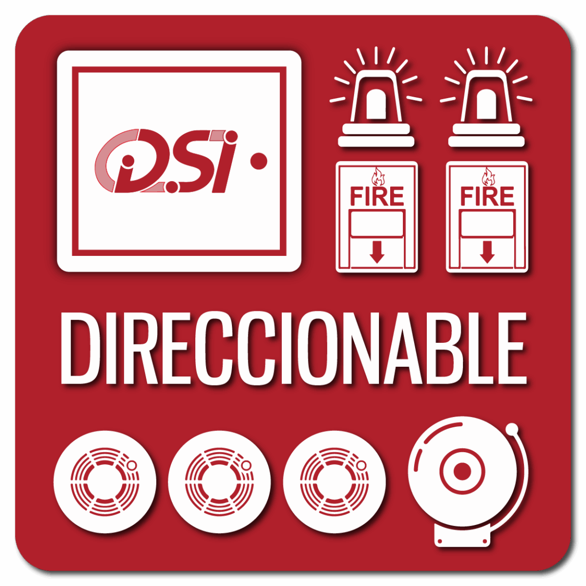Sistema de detección y alarma direccionable contra incendio